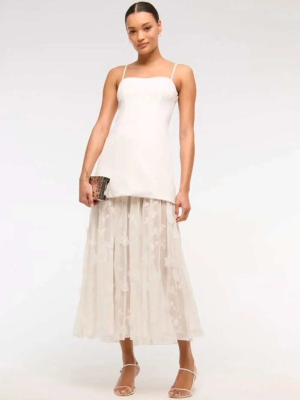 Abercrombie Embroidered Applique Maxi Dress